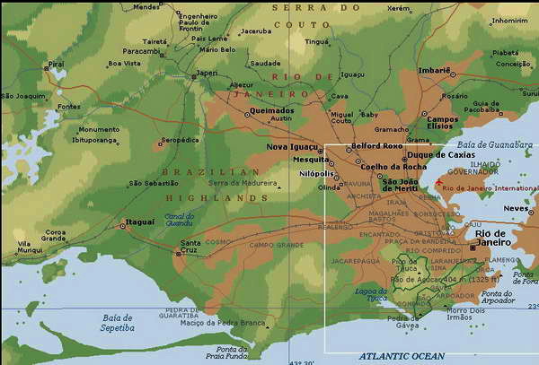 Map Of Sepetiba Bay Jaguanum Island